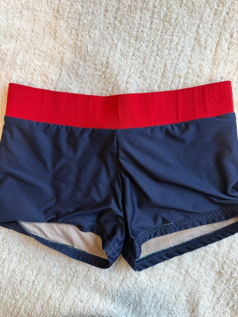 FAU CHEER Red Waistband Navy CHEER Shorts